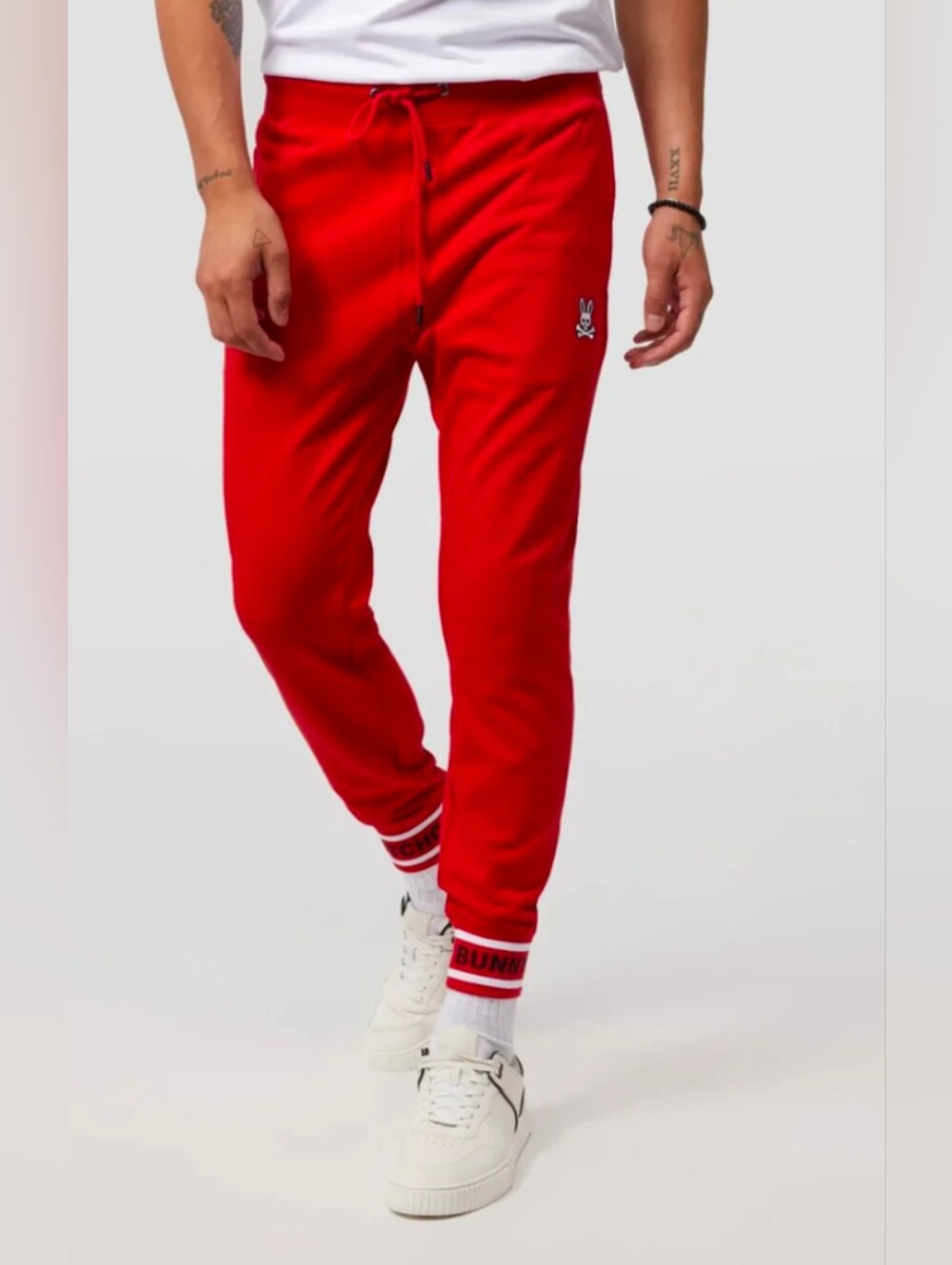 Psycho Bunny Burks sweatpants in brilliant red | Mens Size XS